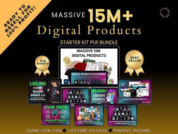 15 million digital products , 30 million digital products , digital products bundle , digital products pack